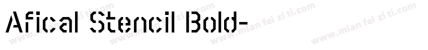 Afical Stencil Bold字体转换